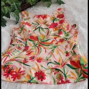 J Crew Tropical Linen Blend top 2